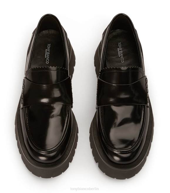 Slipper| de Tony Bianco Frauen Brooklyn-Freizeitschuhe Schwarz hochglänzend 4624583